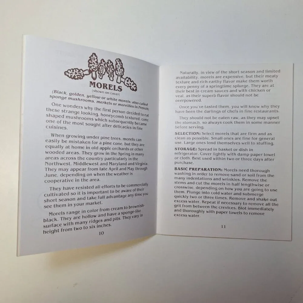 Sybils Guide Exotic Mushrooms Morel Oyster Vintage Booklet‎ Small Pocket 1985